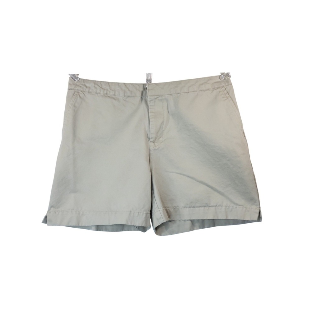 Vintage Old‎ Navy Chino Shorts 10 Khaki High Waist Y2K Cotton Preppy Fall 04